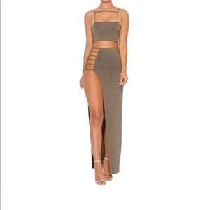 Khaki two piece set